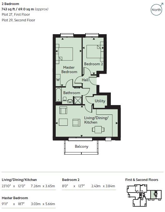 Floor Plan | Apartment | 29 Lindfield Place, Worthing, BN11 | For Sale